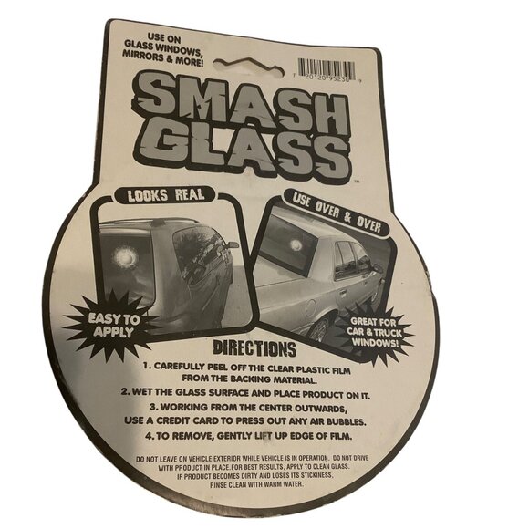 Smash Crack Glass Realistic-Looking Adhesive Prank Decal Car Truck Windows NEW - Picture 5 of 5